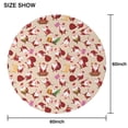 thumbnail image 6 of Beige Christmas Santa Pattern Round Tablecloth 60"x60",Wrinkle Wipeable Table Cloth for Kitchen Dining Room Picnic Patio Party, 6 of 6