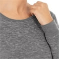 thumbnail image 3 of Fruit of the Loom Women's Micro Waffle Premium Thermal Underwear Tee Shirt, Smoke Heather, 2X, 3 of 3