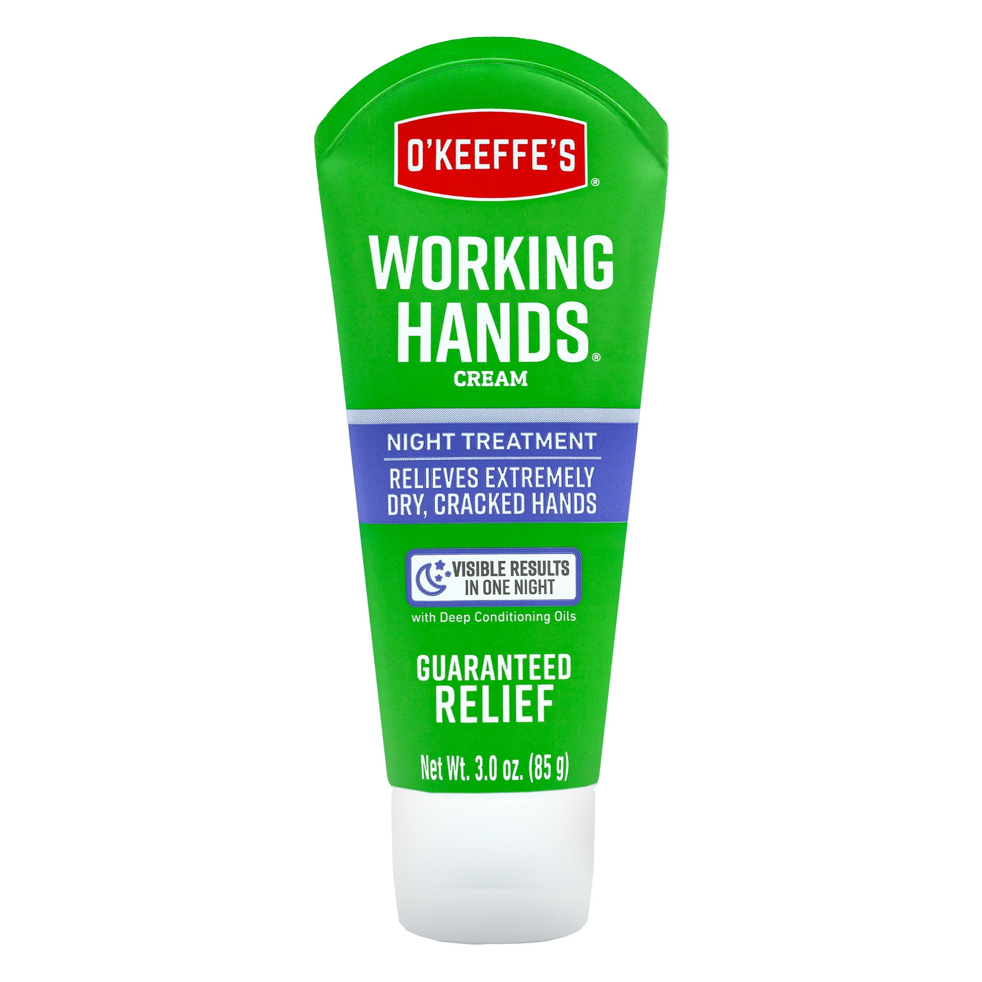 O'Keeffe's Working Hands Night Treatment Hand Cream, 3 Ounce Tube