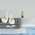thumbnail image 2 of Dualoai Swan Figurines Abstract Art Statue Decorative Tabletop Ornament Resin Sculpture for House Office Bookshelf Entrance Coffee Table Decor, 2 of 8