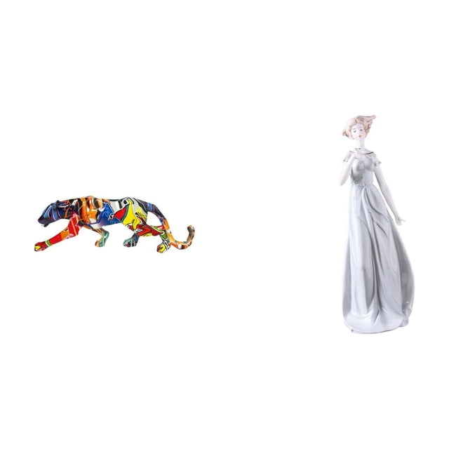 Figura decorativa de niña caminando, escultura de escritorio elaborada en resina con líneas suaves y detalles delicados. Ideal para la oficina, el por
