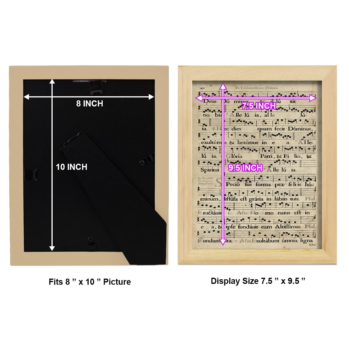 Vellum Songbook II -Framed Print w/glass-Natural Wood