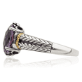 thumbnail image 3 of 925 Sterling Silver Vintage Oval Purple Amethyst Ring Gemstone Band, 3 of 9