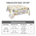 thumbnail image 7 of Wukai Rabbit And Milk Tea Waterproof Tablecloth for Kitchen Dining, Fits Square Tables for 2-4 Seats -60"x60", 7 of 7
