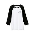 thumbnail image 1 of Slow Down Unisex 3/4 Sleeves Baseball Raglan T-Shirt Tee White Black X-Small, 1 of 4
