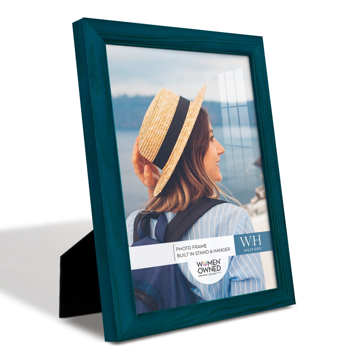 Woodgrain 8 in. x 10 in. Ocean Blue Picture Frame