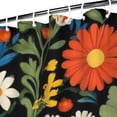 thumbnail image 3 of Pioneer Flower Floral Print Pattern Shower Curtain 84"x72" ,Bathroom Decorative Shower Curtains Set with 12 Hooks,Modern Waterproof Washable Shower Curtain, 3 of 6