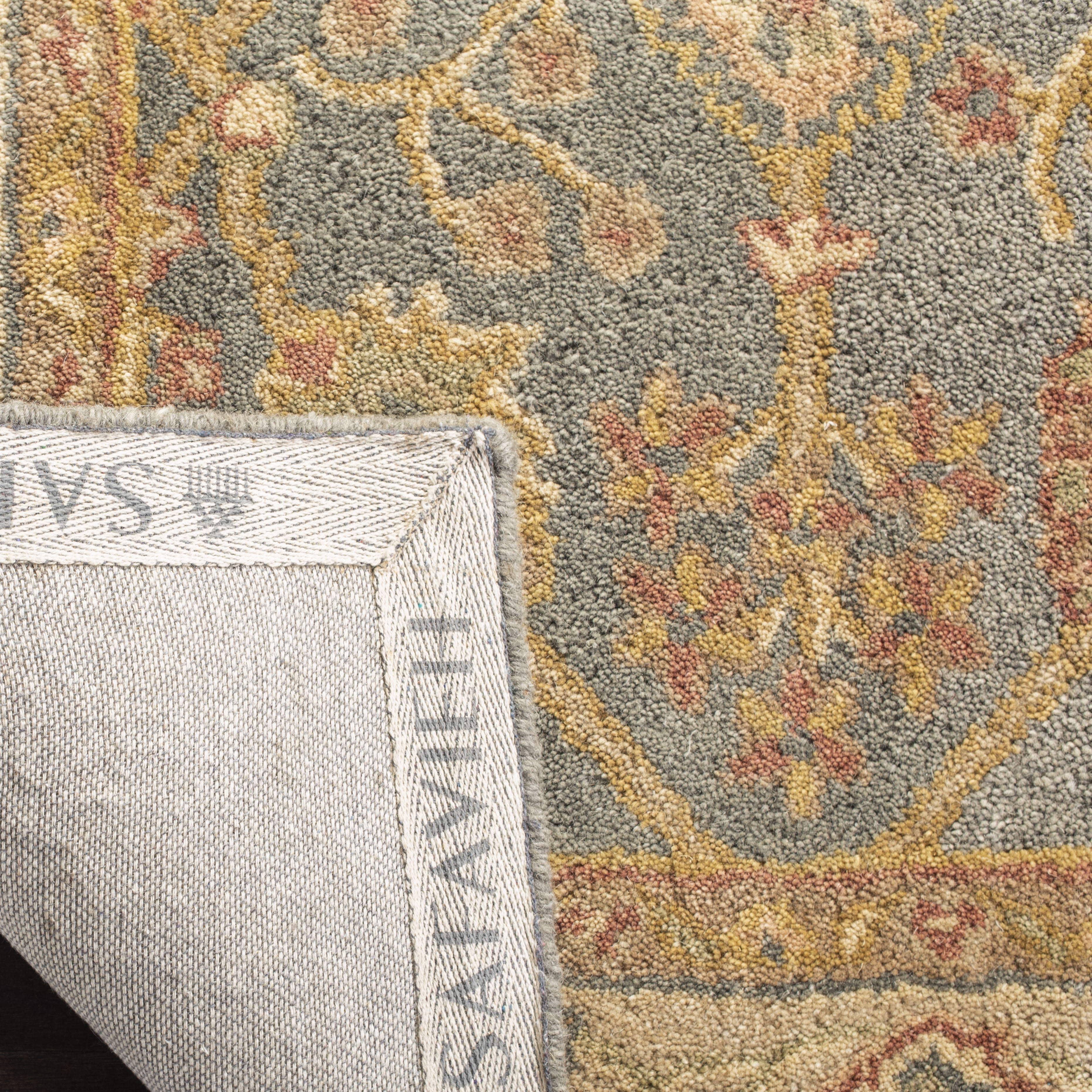 SAFAVIEH Antiquity Chanelle Oriental Wool Area Rug, Blue/Ivory, 9'6" x 13'6"