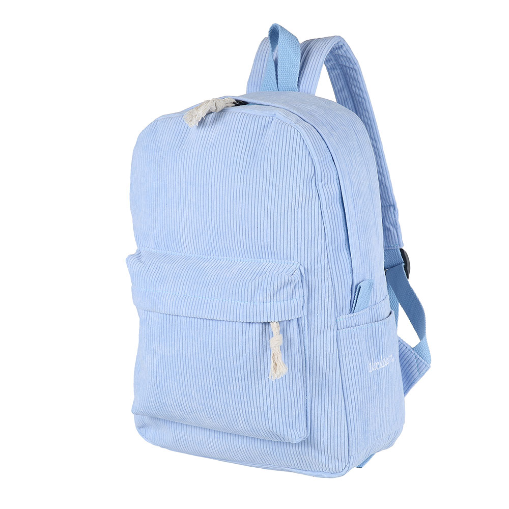 Miuline Corduroy Knapsack Casual Backpack Unisex Classic Campus Portable Ultra Soft Handbag - image 3 of 11