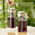 thumbnail image 3 of Cold Brew Coffee Maker, 1000ML Portable Iced Tea and Coffee Brewer with Removable Mesh Filter, Leak Proof BPA Free Pitcher, Easy Clean, Space Saving for Home Camping, 3 of 9