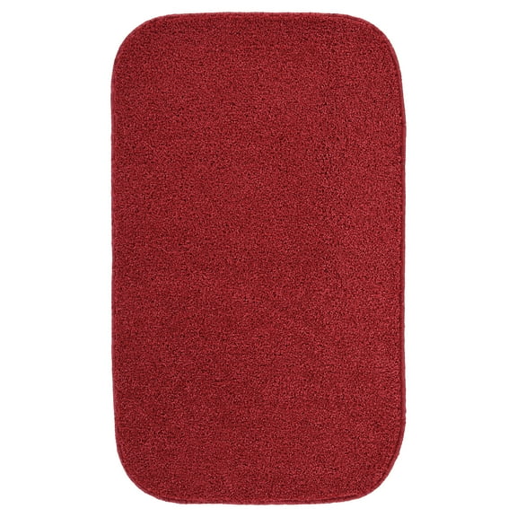 Garland Rug Gramercy Washable Polypropylene Classic Red Bath Rug, 20" x 34"