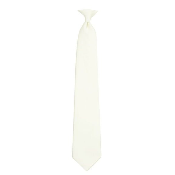 Mens Solid Color Clip On Easy to Remove Clip Necktie Ties
