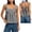 Black, variant on Women's Checkered Print Square Neck Tank Top, Back Tie Sleeveless Babydoll Blouse