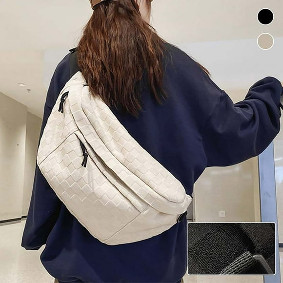 TopLLC Organization and Storage, Closet Organizers and Storage, Kitchen Organization Women's Summer Fashionable Plaid Pattern Zipper Belt Bag the storage