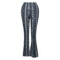 thumbnail image 3 of QATAINLAV Flare Pants for Women Boho 70s Bell Bottom High Waist Hippie Lounge Yoga Pants Comfy Stretch Workout Flared Trousers Streetwear Lightning Deal Blue XL, 3 of 9