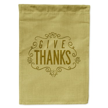 Carolines Treasures BB5469GF Give Thanks Flag Garden Size  Small multicolor