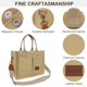 thumbnail image 4 of LHSHID Canvas Tote Bag with Multi Pockets Everything Tote for Women Church Bag Mommy Diapper Bag with Compartments, 4 of 6
