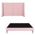 thumbnail image 1 of Box Base Cama Slim Individual+Cabecera Milan Rosa, 1 of 8