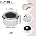thumbnail image 2 of 3pc 3Pcs Stainless Steel Small Jewelry Box Storage Case with Velvet Cushion and Clear Window 1.3x0.6 Platinum Steel Jewelry Gift Boxes for Small Gemstone Diamond, 2 of 9