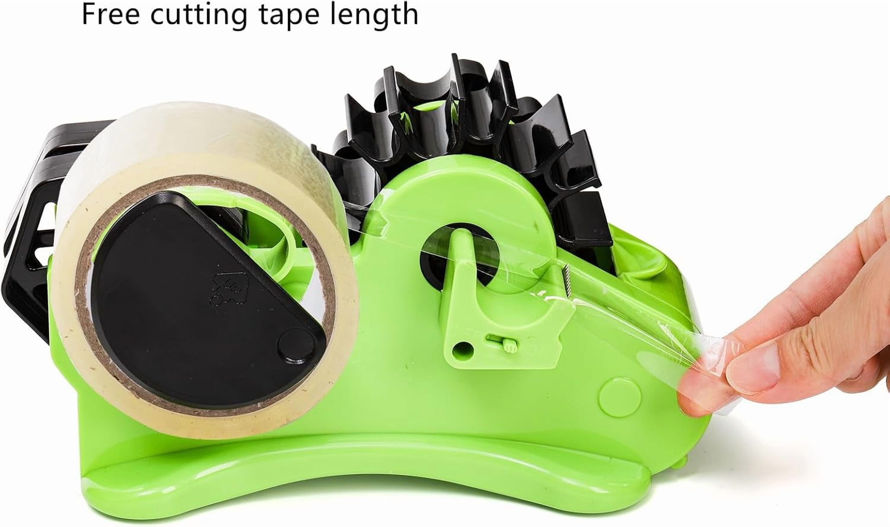 Multi-Roll Heat Tape Dispenser, 1" and 3" Double Reel Cores Sublimation Tape Dispenser for Pre-Cut Heat Transfer Tape, Semi-Automatic Desk Packaging Tape Dispenser with Compartment Slot