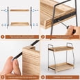 thumbnail image 6 of ANBOXIT Countertop Coffee Station Organizer, 2 Tier Wooden Shelf for Coffee Bar Accessories, Condiment Storage Caddy for Kitchen, Home, Office - Brown, 6 of 7