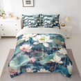 thumbnail image 2 of Manfei Rustic Lotus 7-Piece Twin Bedding Sets,Natural Scenery Bedding Comforter Set,Wild Flowers Sheet Sets For Girls Kids,Ultra Soft Home Decor Reversible, 2 of 8