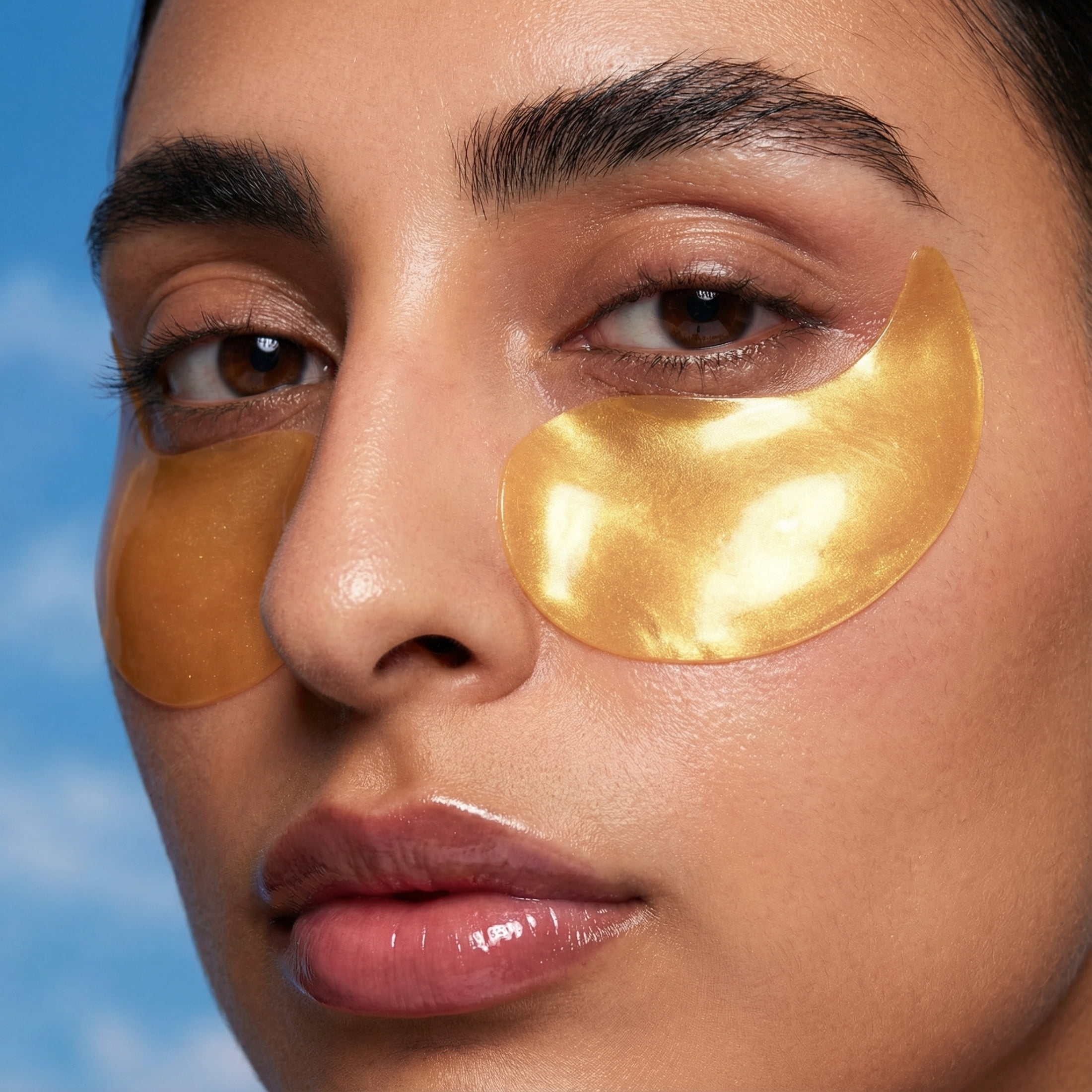 Vitamasques Golden Hydrogel Eye Pads for Puffy Eyes & Dark Circles, 16 Pairs