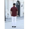 thumbnail image 5 of COOFANDY Men's Lightweight Breathable Short Sleeve Shirt, 100% Polyester, Easy-Care Wrinkle-Resistant for Daily Casual and Office Wear, 5 of 8