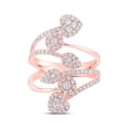 thumbnail image 2 of 14kt Rose Gold Womens Round Diamond Fashion Ring 1 Cttw, 2 of 4