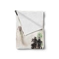 thumbnail image 2 of Vintage China Soft Flannel Fleece Blanket, Chinese Landscape of Watercolor Painting Marquee in Valley Trees Sumi Style, Cozy Plush for Indoor and Outdoor Use, 50" x 60", Multicolor, by Ambesonne, 2 of 5
