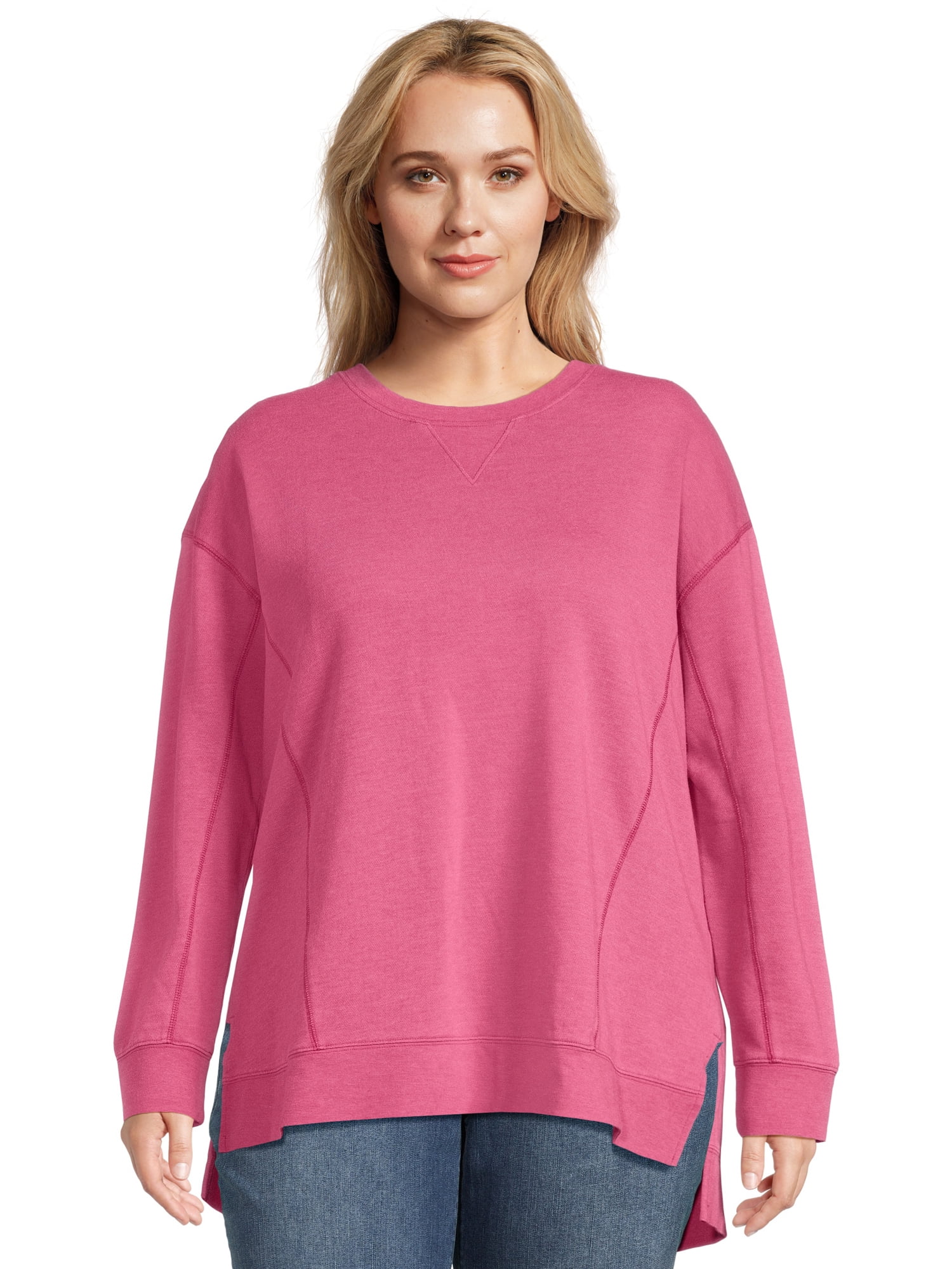 Terra & Sky Women's Plus Size Sweatshirt, 2-Pack