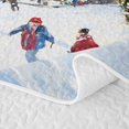 thumbnail image 5 of Manfei Christmas Happy Holiday Bed Spread Queen,Snowy Winter Snow Queen Coverlet Set,3-Piece,1 Quilt and 2 Pillowcases, 5 of 7