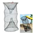 thumbnail image 4 of Fishing Bait Trap, Fishing Bait Net Crab Trap Bait Net 31.5" X 15.7" Foldable Bait Cast Mesh Trap Net Fishing Accessories  For Crab Fish Lobster Prawn Crayfish, 4 of 8