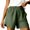 Blackish Green, variant on Women's Cotton Linen Shorts, 2026 Summer Casual Shorts with Side Pockets, Elastic Waist High Waist Shorts for Beach, Vacation, Daily Wear and Outdoor Activities Black M