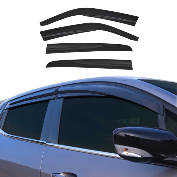 Window Visor Vent Rain Guard Deflector for VW Golf Mk3 1991-1998 Smoke 4 Pcs