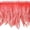 Coral, variant on ZUCKER? Bleach Dyed Rooster Coque Tail Feather Fringe - Red