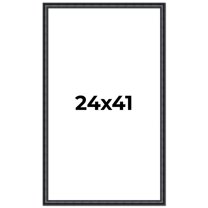 24x41 Frame Black Real Wood Picture Frame Width 1.25 inches | Interior Frame Depth 0.5 inches |