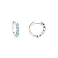 thumbnail image 1 of Aretes de aro plateados TANGJMXG para mujer delicados y livianos oro blanco, 1 of 2