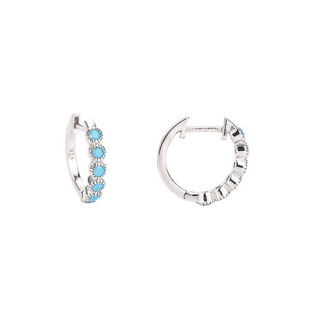 Aretes de aro plateados TANGJMXG para mujer delicados y livianos oro blanco