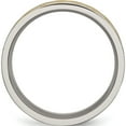thumbnail image 2 of Titanium 8mm Yellow Ip-Plated Satin And Polished Checkered Band (Size 8.5) Made In China tb246-8.5, 2 of 5