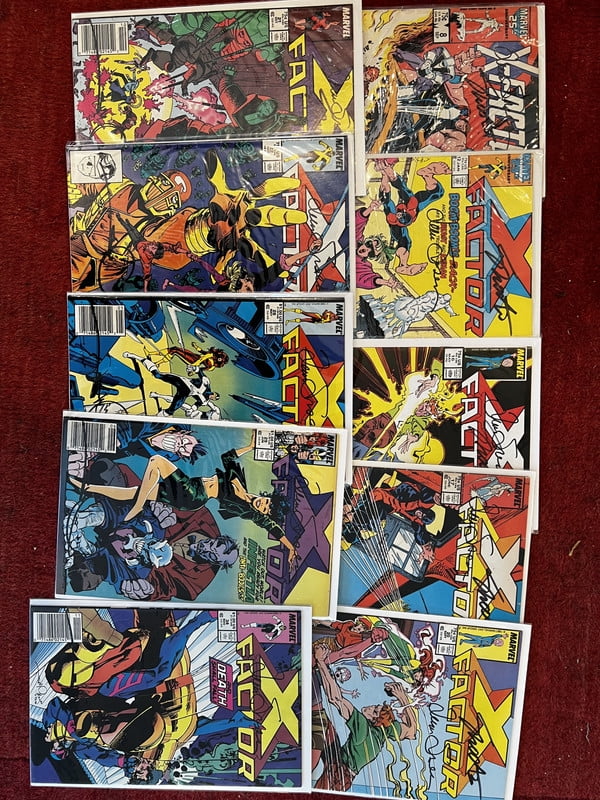 X-Factor X-Men Signed 10 Book [8,12,16,17,20,21,22,28,29,34] Lot Walt Simonson, Louise Simonson, Jim Shooter + 5 FREE COMICS