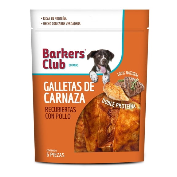 Botana para Perro Barkes Club Galleta Carnaza Sabor Pollo 6 Piezas