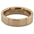 thumbnail image 2 of Rose Gold Plated Flat Pipe Cut Unisex 5mm Tungsten Carbide Wedding Ring Polished Band, 2 of 5