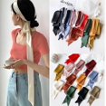 thumbnail image 2 of 200 cm Long Plain Silk Scarf Multifunctional Hair Band Bag Satin Scarf Ribbon Neckties, Bow Ties Cravats Bag Handle Decoration, 2 of 4