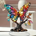 thumbnail image 4 of Fall Decorations For Home home decor Desktop Ornament Butterfly Owl & Happiness Tree 2D Flat Acrylic Decorative Scene Ornament With Base Desktop, 4 of 4