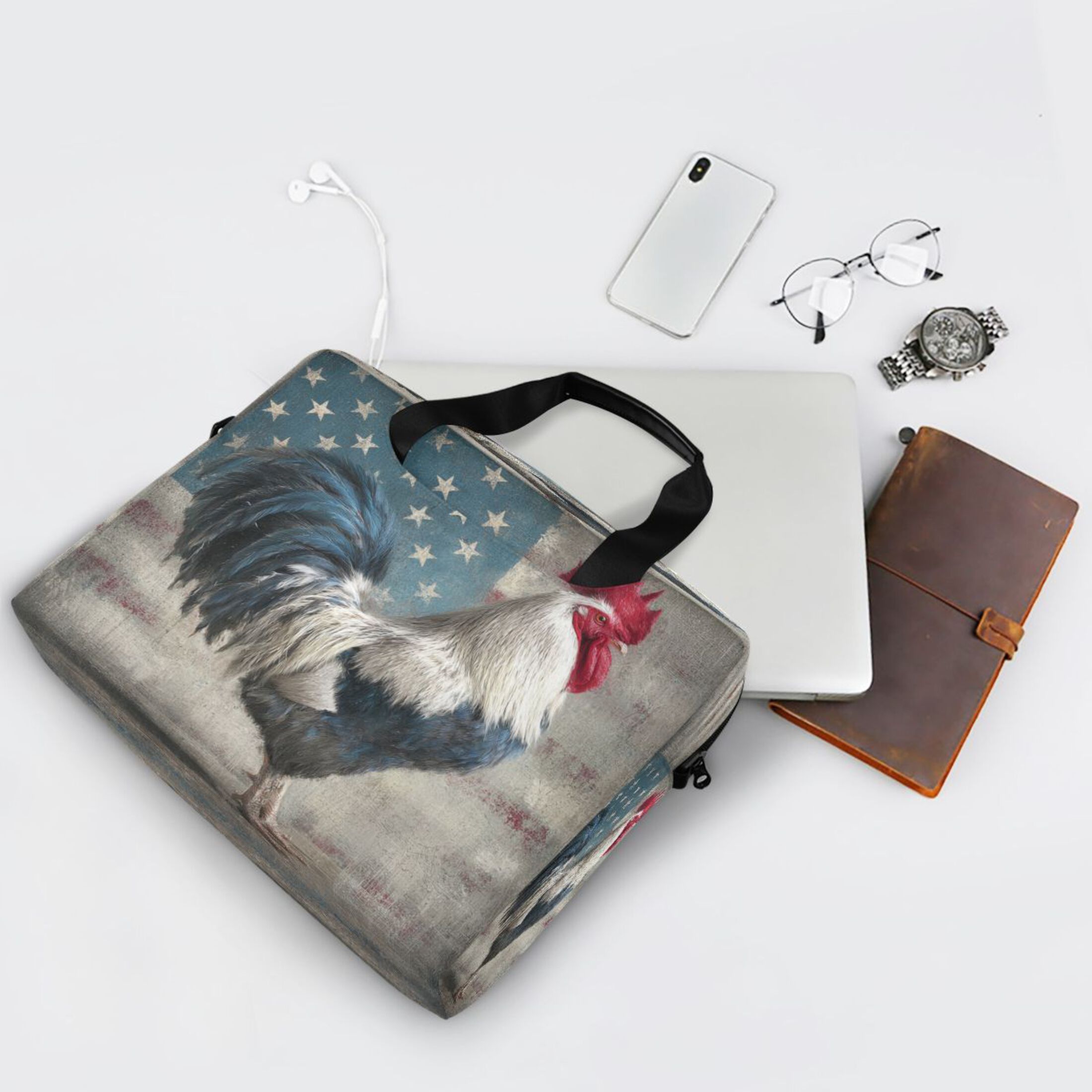 Laptop Bag Laptop Briefcase 15.7 x 3 x 11.8 Inches Laptop Bag Briefcases Laptop Storage Travel Laptop Bag Work Laptop Bag Fierce Rooster