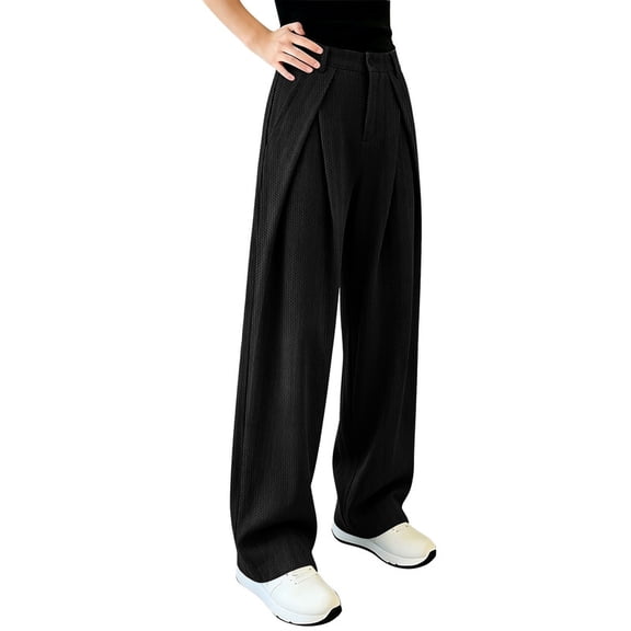 HBDesign Mens Summer Seersucker Wide Leg Pants Casual Breathable Comfort Trousers