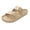 Khaki, variant on Womens Sandals Adjustable Double Buckle Strap Waterproof EVA Flat Slides,Khaki,Sizes 8