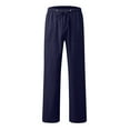 thumbnail image 3 of Htigea 2024 Mens Linen Pants Big and Tall Casual Jogging Pants Solid Color Drawstring Long Pants Lightweight Elastic Waist Yoga Beach Pants with Pockets S-5XL, 3 of 5