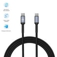 thumbnail image 2 of TELLUR Type C to Type C Data Cable, Fast charging 3A, 60W, 100 cm, Nylon, Compatible with Type-C devices, Black, 2 of 6